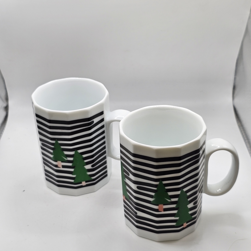 Mikasa Mugs with Tree Design